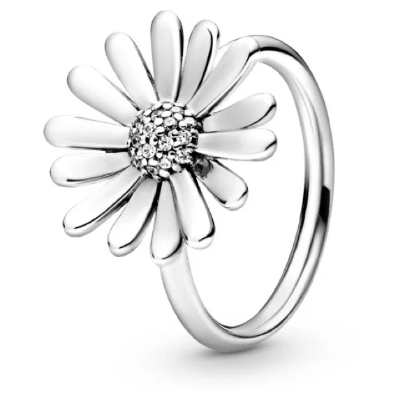 Pandora Silver Daisy Ring 198817C01-54 - Picture 1 of 3